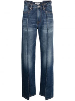 Asymetrické džínsy s rovným strihom Victoria Beckham modrá