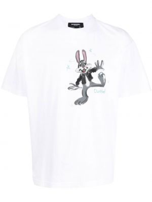 T-shirt con stampa Domrebel bianco
