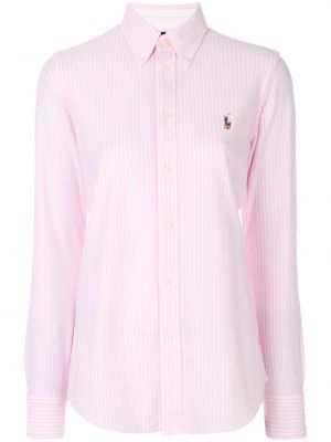 Оксфордская рубашка в полоску Polo Ralph Lauren, розовый