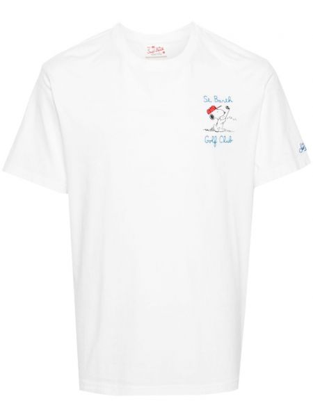Bavlněné tričko s potiskem Mc2 Saint Barth bílé