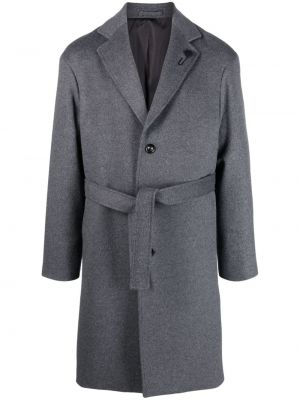 Vlnený kabát Lardini sivá
