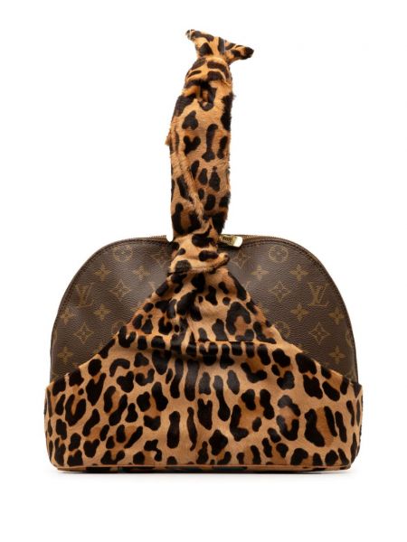 Taška s leopardím vzorom Louis Vuitton Pre-owned hnedá