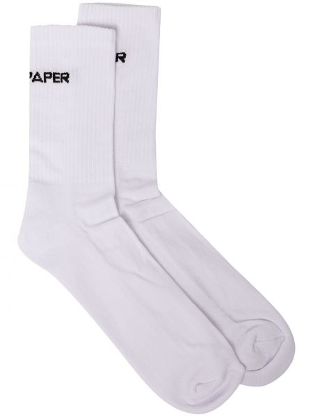 Чорапи с принт Daily Paper бяло