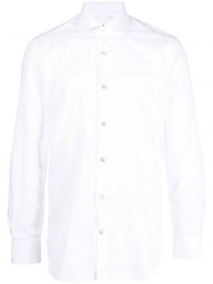 Camicia slim fit Kiton bianco