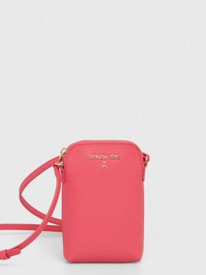 Розовая кожаная поясная сумка Patrizia Pepe