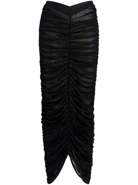 Hodvábna puzdrová sukňa Khaite čierna