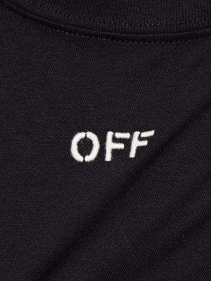 Koszulka slim fit bawełniana Off-white czarna