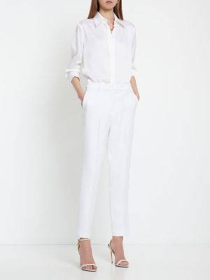 Viskózová košeľa Michael Kors Collection biela