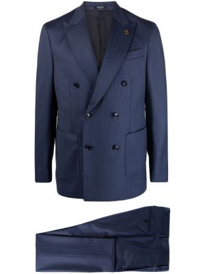 Vlnený oblek Breras Milano modrá