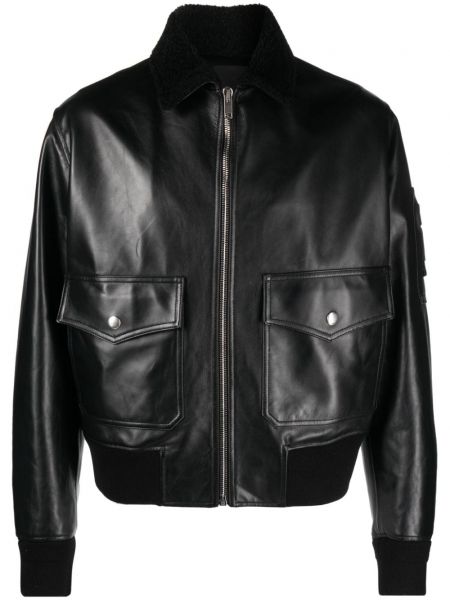 Kožna jakna Givenchy crna
