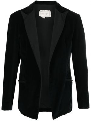 Fløyel lang blazer Greg Lauren svart