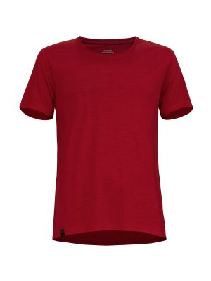Polo marškinėliai iš merino vilnos Woox raudona