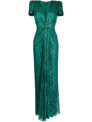 Вечерна рокля от тюл Jenny Packham зелено