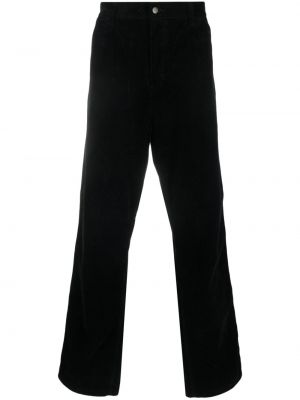 Menčestrové rovné nohavice Carhartt Wip čierna