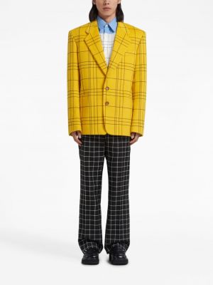 Karierter blazer mit print Marni gelb