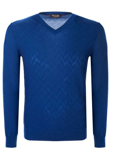 Кашемировый пуловер Loro Piana синий