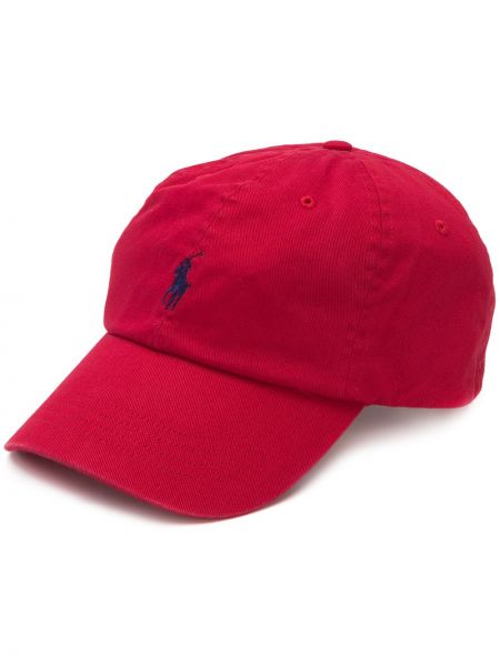 Cappello con visiera ricamato Polo Ralph Lauren rosso