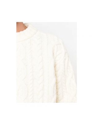 Sweter z okrągłym dekoltem Dries Van Noten biały