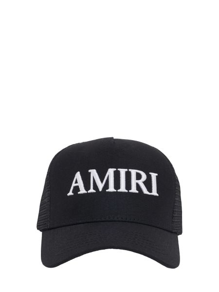 Памучна шапка Amiri черно