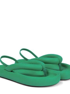 Kožené kalhotky string Isabel Marant zelené