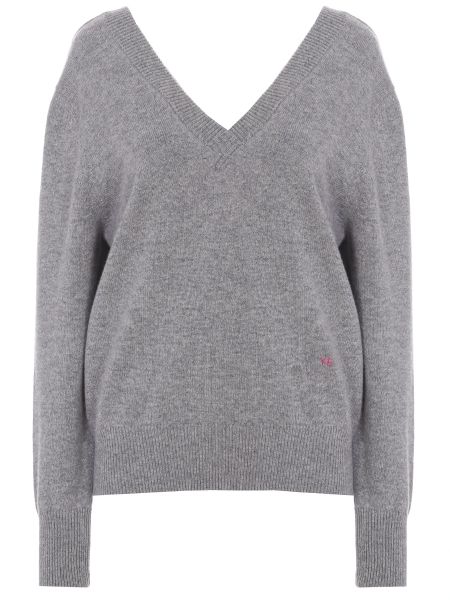 Кашемировый пуловер Victoria Beckham серый