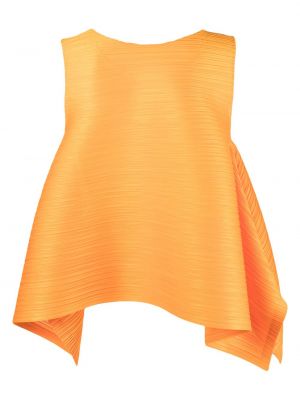 Bluzka plisowana drapowana Pleats Please Issey Miyake pomarańczowa