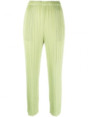 Pantaloni a vita alta plissettati Pleats Please Issey Miyake verde