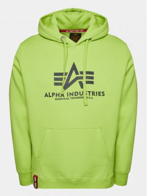 Зеленая толстовка на молнии Alpha Industries