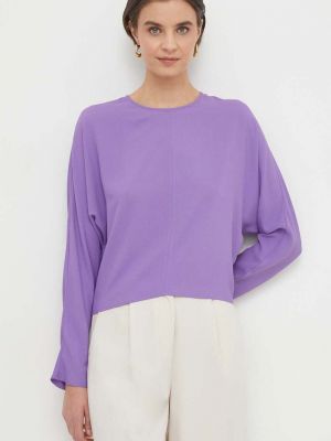 Фіолетова однотонна блуза Sisley