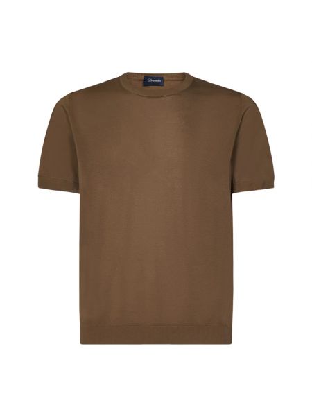 T-shirt mit kurzen ärmeln mit rundem ausschnitt Drumohr braun