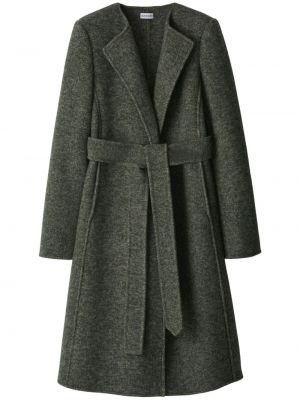 Vlněný kabát Burberry zelený