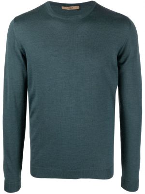 Pletený vlnený sveter z merina Nuur modrá