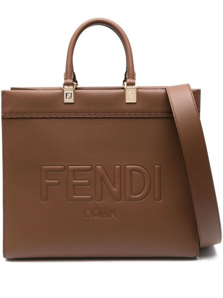 Δερμάτινη τσάντα shopper Fendi