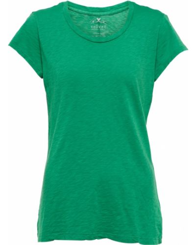 Хлопковая футболка Velvet, зеленый
