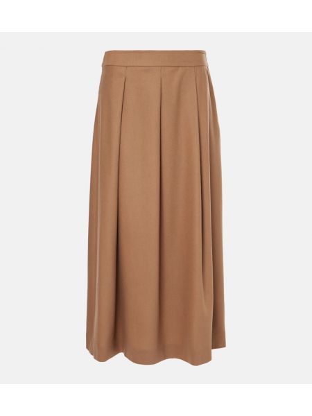 Ull maxi skjørt 's Max Mara brun