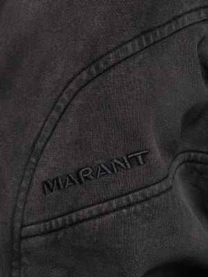 Βαμβακερό παλτό με φερμουάρ Marant Etoile μαύρο