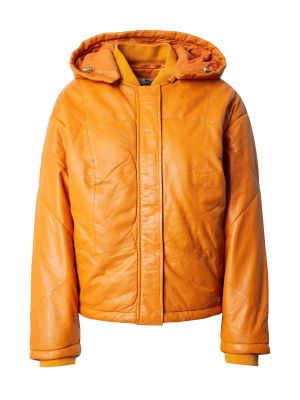 Kožená bunda Maze oranžová