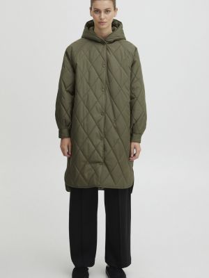 Зимнее пальто Ichi зеленое