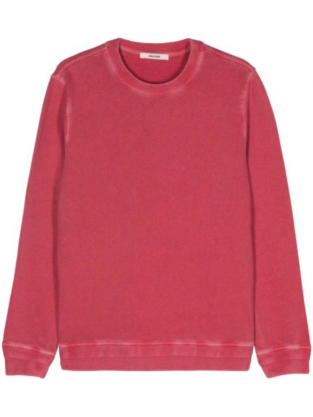 Sweat-shirt long brodé avec imprimé slogan Zadig&voltaire rouge