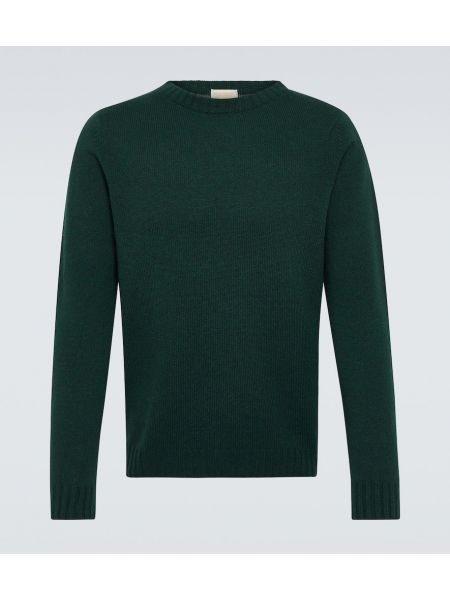 Jersey de lana de cachemir de tela jersey John Smedley verde