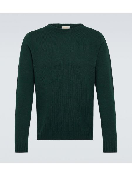 Pull en laine en cachemire John Smedley vert