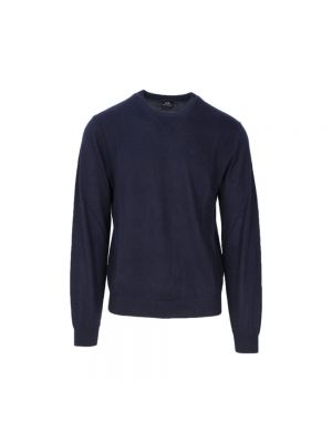 Dzianinowy sweter Armani Exchange niebieski