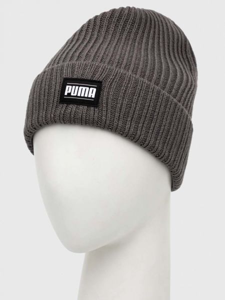 Dzianinowa czapka Puma szara