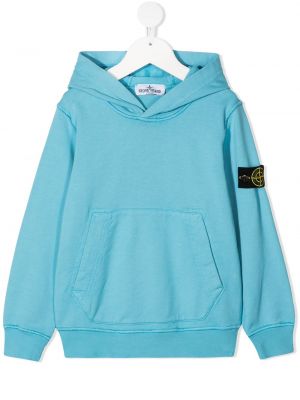 Hoodie för tjejer Stone Island Junior blå