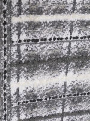 Kostkovaný vlněný šál Thom Browne šedý