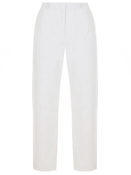 Белые хлопковые прямые джинсы Loro Piana