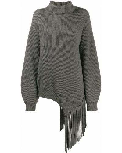 Jersey con flecos de punto de tela jersey Stella Mccartney gris