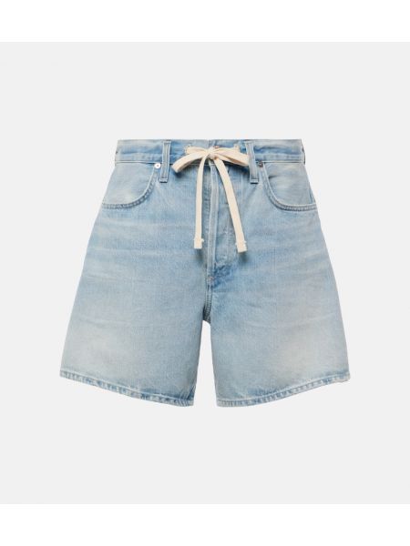 Høy midje jeans-shorts Citizens Of Humanity blå