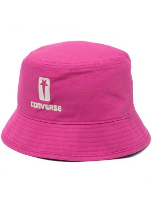 Cappello con stampa Converse rosa