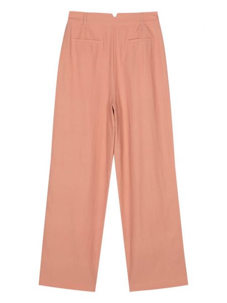 Plisované rovné kalhoty Ba&sh růžové